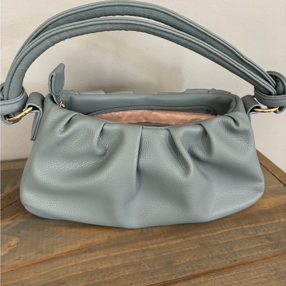 Small blue nude purse